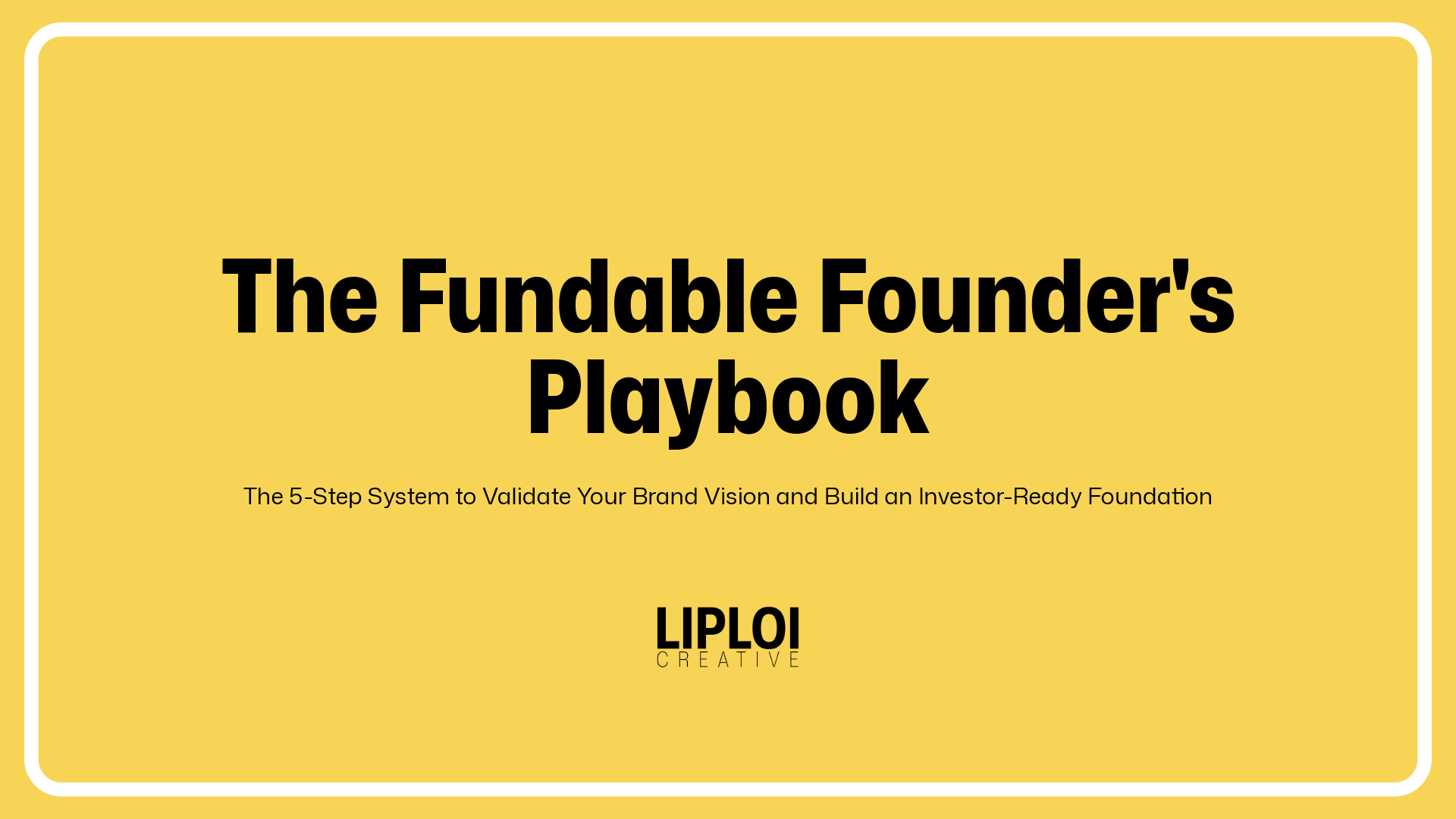 Fundable Founder's Playbook